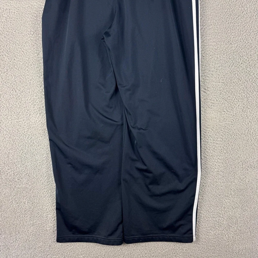 Adidas Pants Mens XL Blue 3-Stripes Track Elastic Waist Athletic‎ Gym Running